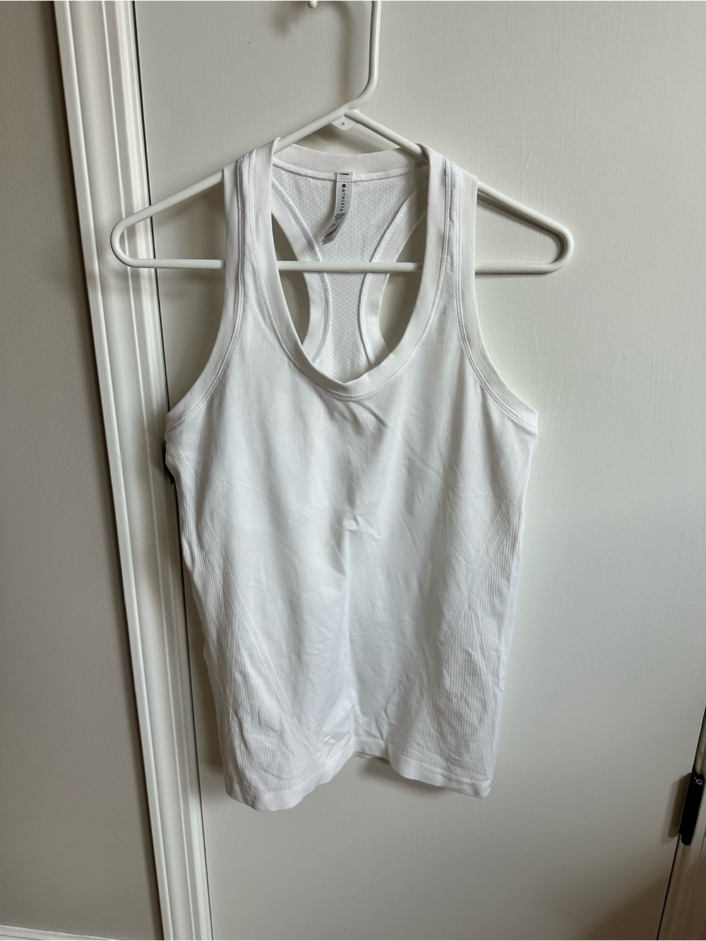 Athleta White Racerback Performance Tank